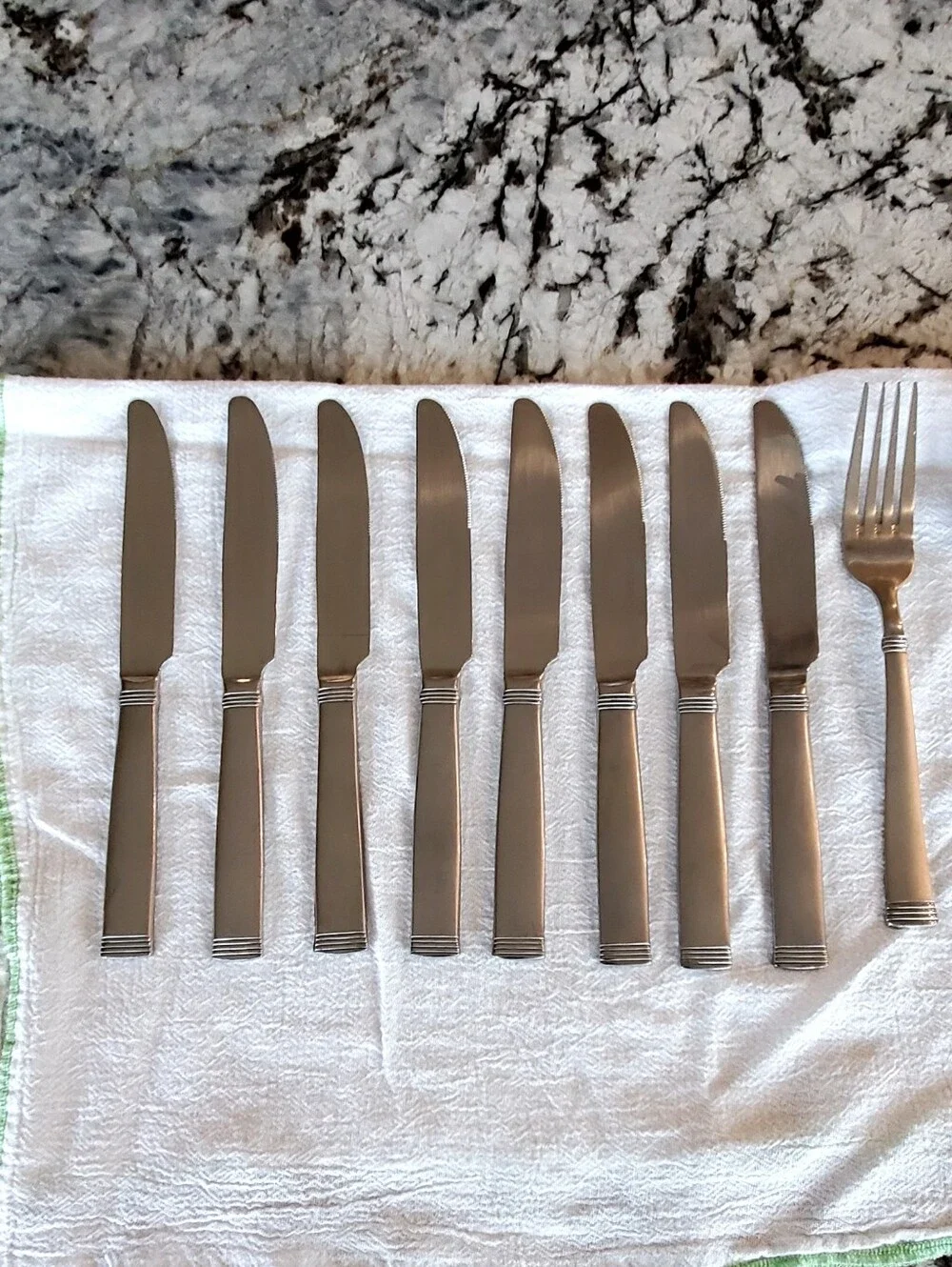 Wallace Napoli Frost Stainless Steel 18/10 Flatware 15 Pc. Vintage Discontinued